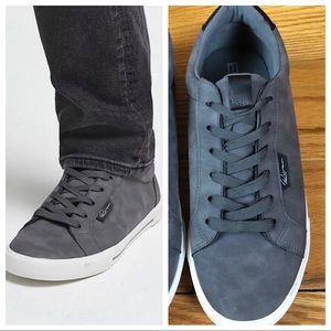 River Island Men’s Size 13 Gray Lace Up Plimsoll Sneakers Trainers